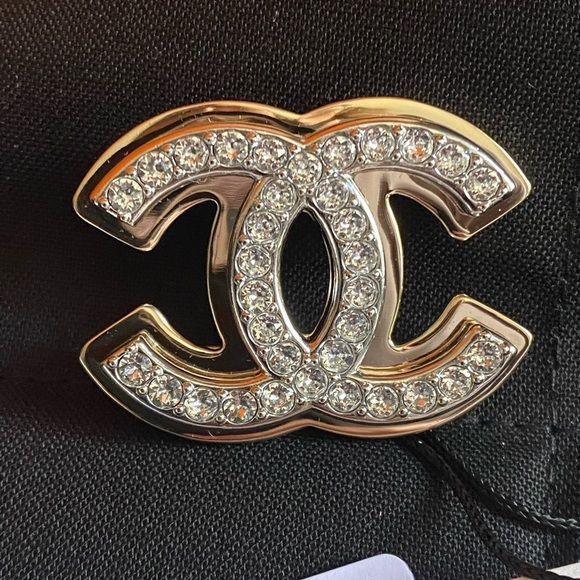 NWT Chanel Brooch gold tone with crystals - Picture 7 of 16